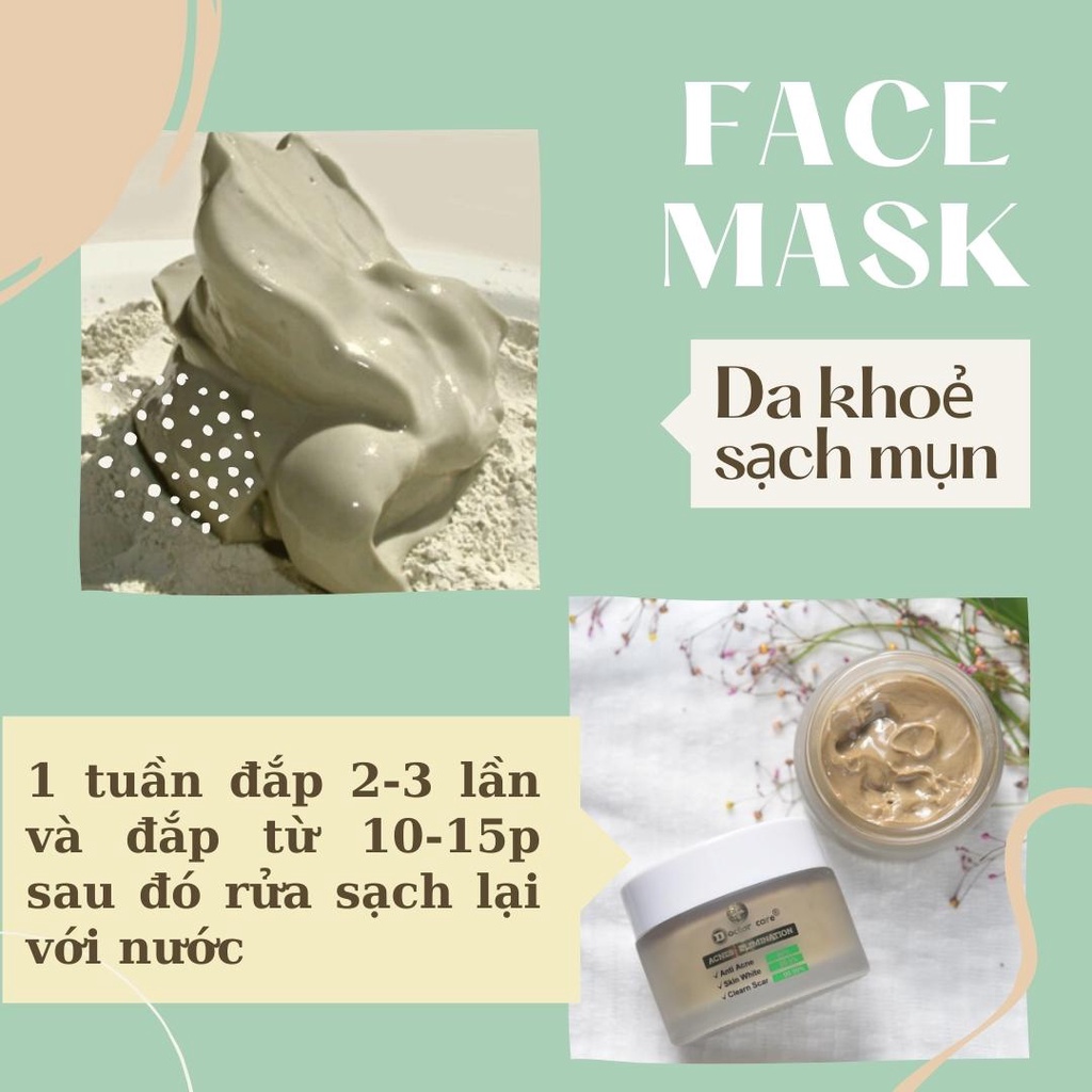 Mặt nạ đất sét  giảm mụn  kiềm dầu dưỡng trắng Doctor care Face Mask
