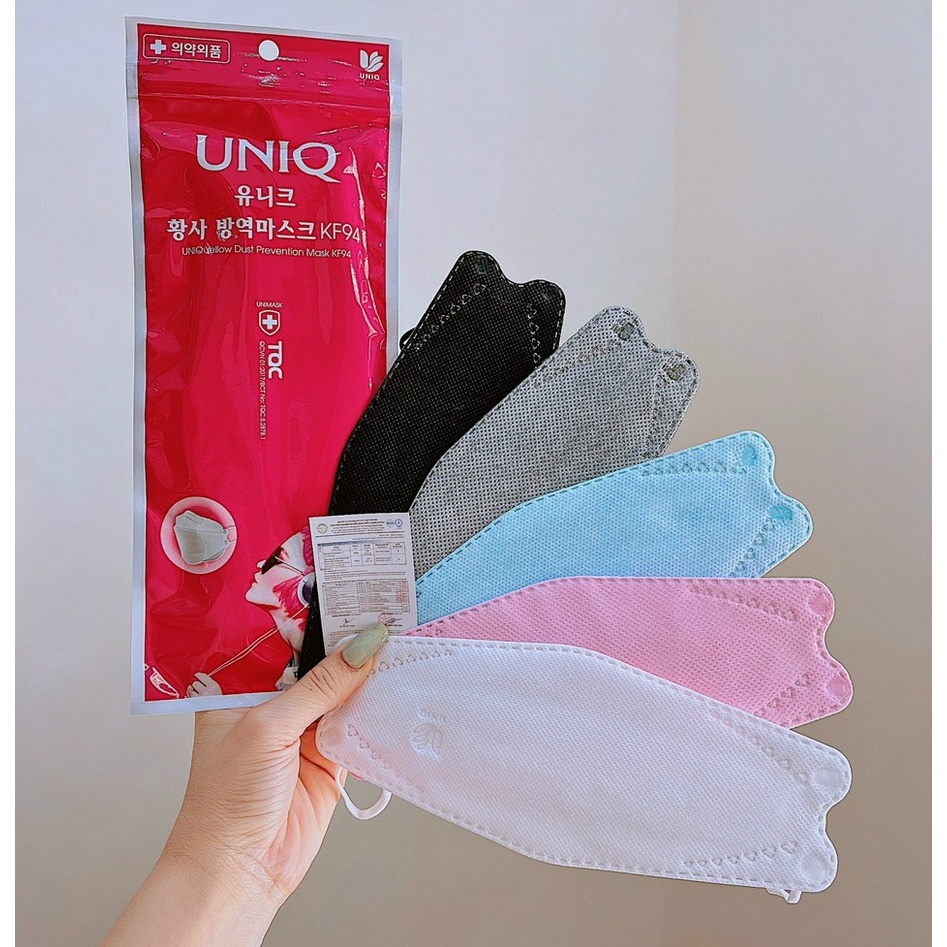 Khẩu trang 4 Lớp KF94 UNIMASK/UNIQ Chống Bụi Mịn Và Kháng Khuẩn Hàng Cao Cấp kiểu dáng Hàn Quốc siêu đẹp
