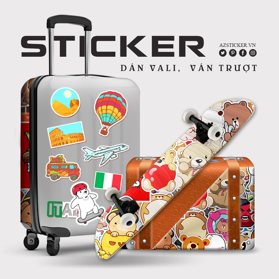 Sticker Gấu Teddy Chống Nước Cao Cấp Cắt Sẵn | STK22 | Hình Dán Sticker Dán Mũ Bảo Hiểm Điện Thoại Laptop Sổ Bình Nước