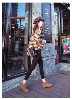 ｛siêu rẻ } boot nữ cổ ngắn da lộn