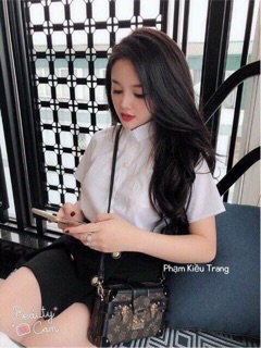 ÁO SƠ MI TRẮNG CỘC TAY BAO ĐẸP