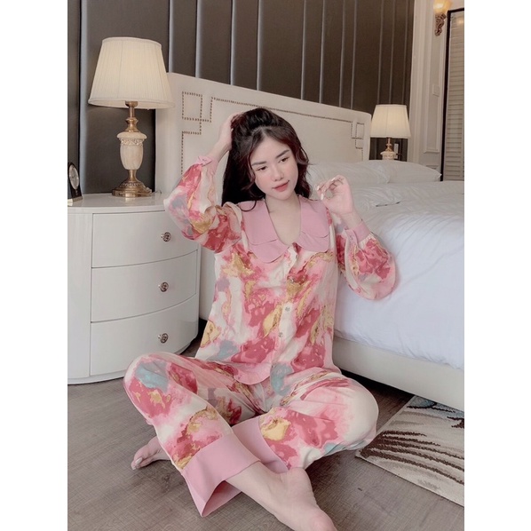 Pizama cổ sen 2 lớp tay dài Mango cao cấp loại 1( lẻ mẫu) | BigBuy360 - bigbuy360.vn
