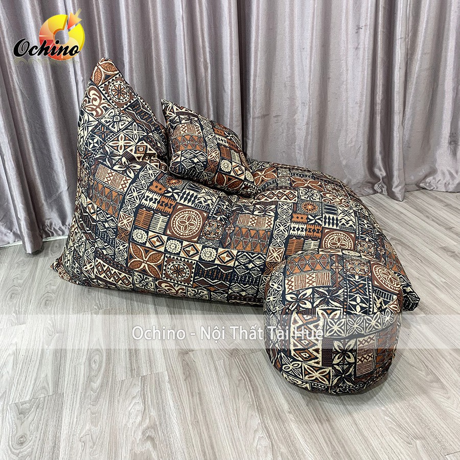 Ghế Hạt Xốp, Ghế Sofa Thư Giãn Dáng Tuyền Sang Trọng Đủ Ba Món Đã Kèm Hạt Xốp (Có Sẵn)