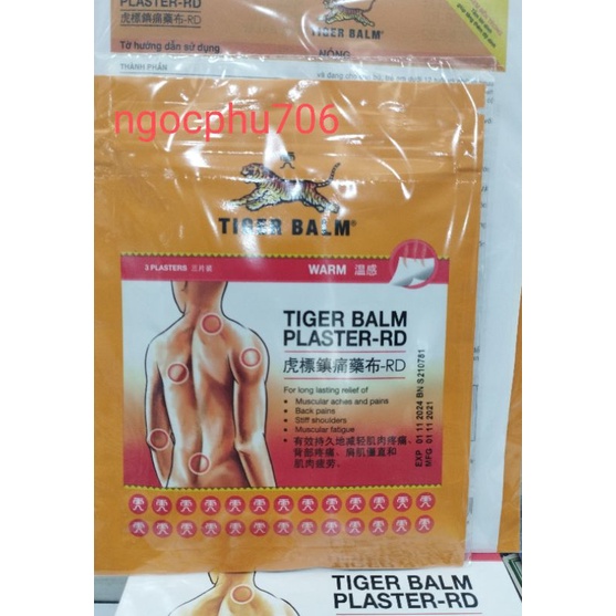 [Chính hàng] Miếng dán nóng con hổ Tiger Balm