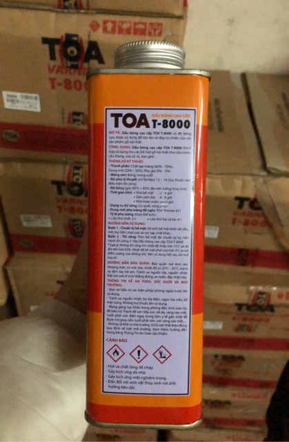 Dầu bóng TOA cao cấp T-8000 850ml