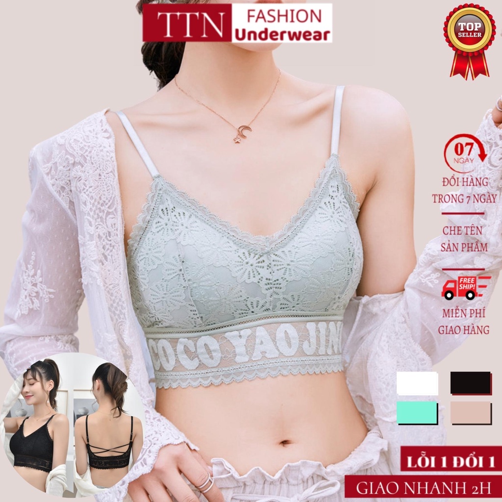 Áo bra ren cao cấp TTN FASHION, đồ lót nữ ren gợi cảm thu hút mọi ánh nhìn có mút mỏng giúp ngực thoáng mát 02022