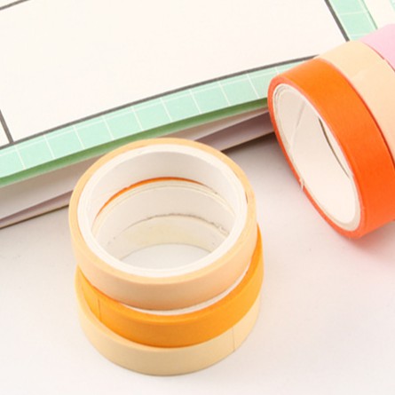 &lt;Ảnh Thật Shop Chụp&gt; Set 6 Cuộn Băng Keo Washi Tape DIY GIấy Note Trang Trí Sổ Tay Nhật Kí Khay Đựng Bút Teeci604