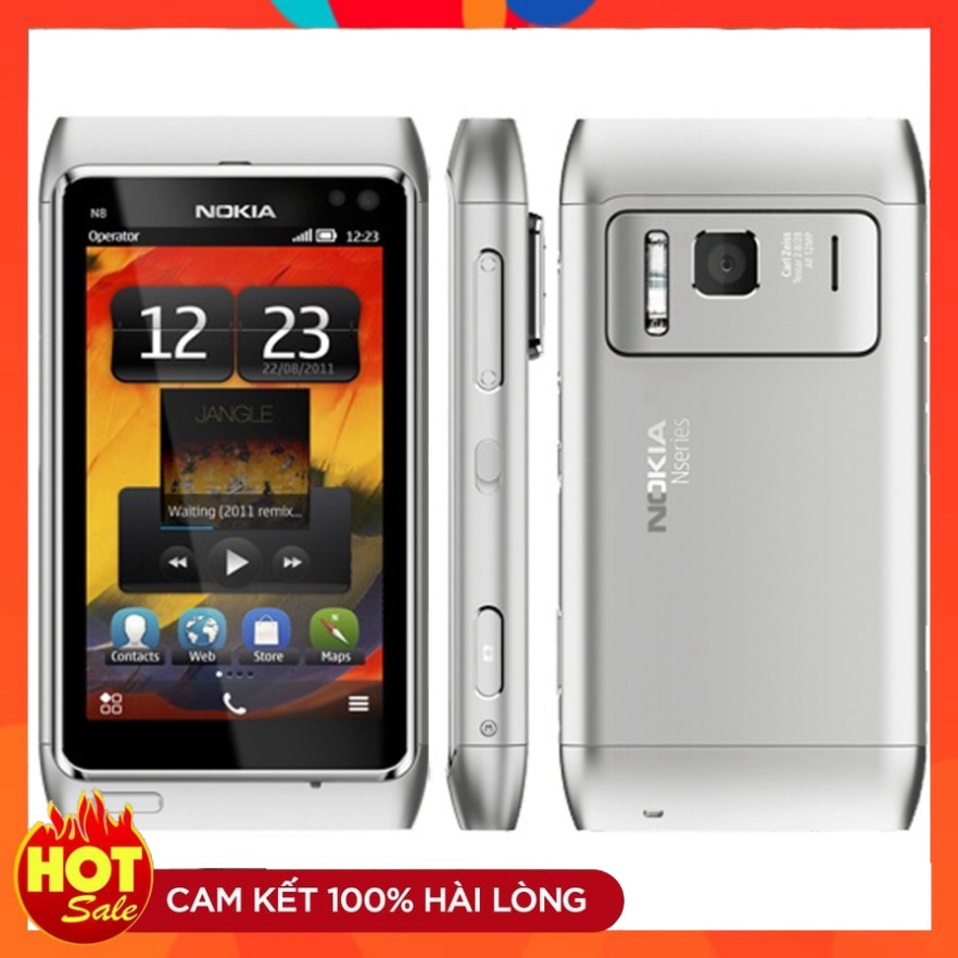 SIÊU RẺ Điện Thoại Nokia N8 Cảm Ứng Bộ Nhớ 16G WiFi 3G Chính Hãng Bảo Hành 6 Tháng SIÊU RẺ