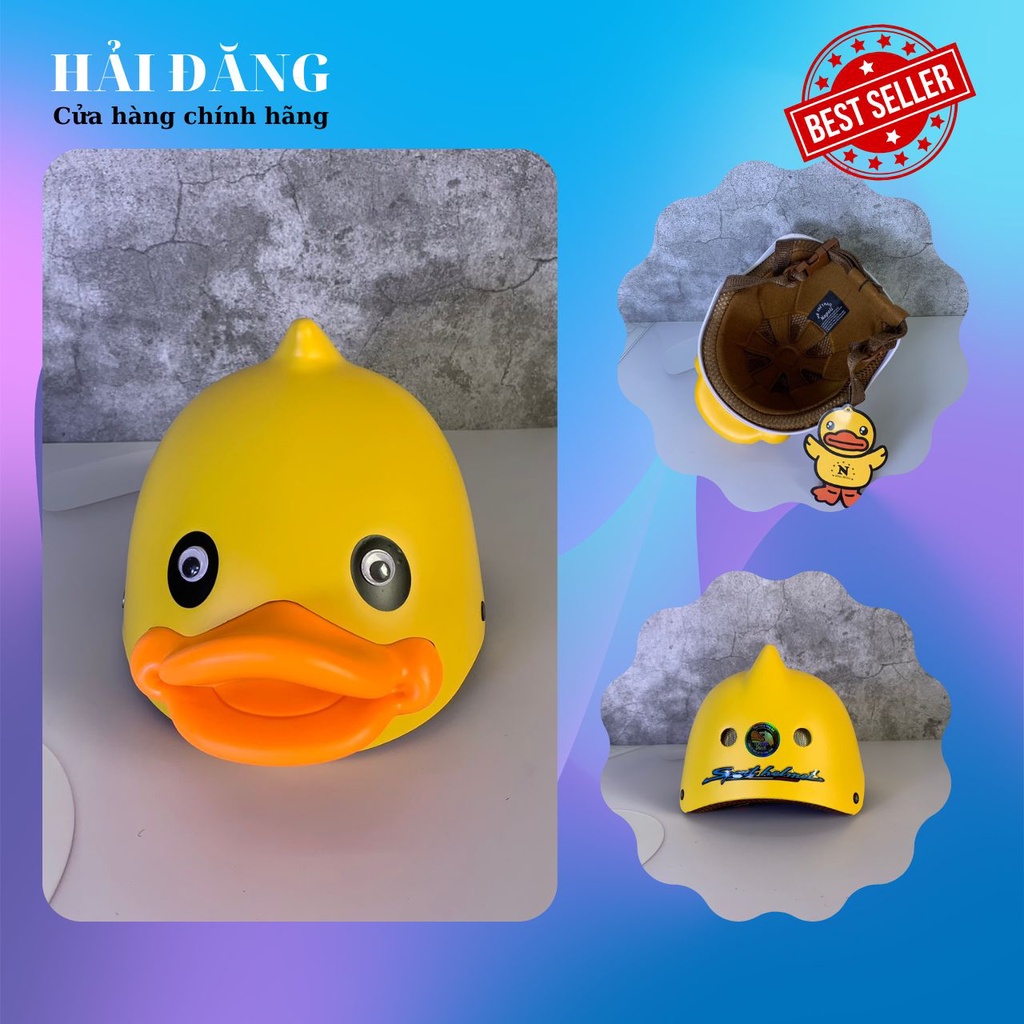 Mũ bảo hiểm Vịt 3D siêu cute đủ màu đủ size NAPOLI - Nón vịt  3D cao cấp bảo hành 12 tháng