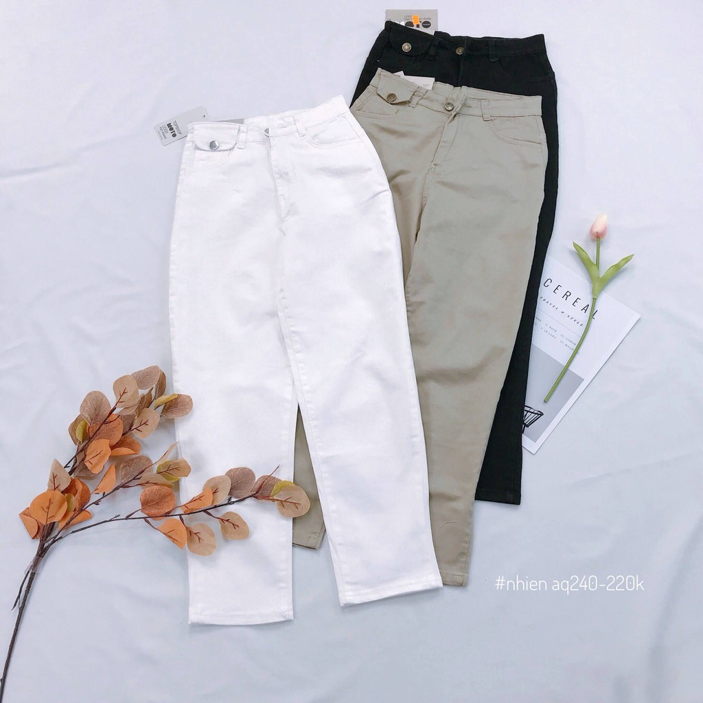 [Mã FADIRECT20 giảm 20K đơn 150K] Quần Kaki Baggy Nữ Túi Hộp _Nhienvintage AQ240 | BigBuy360 - bigbuy360.vn