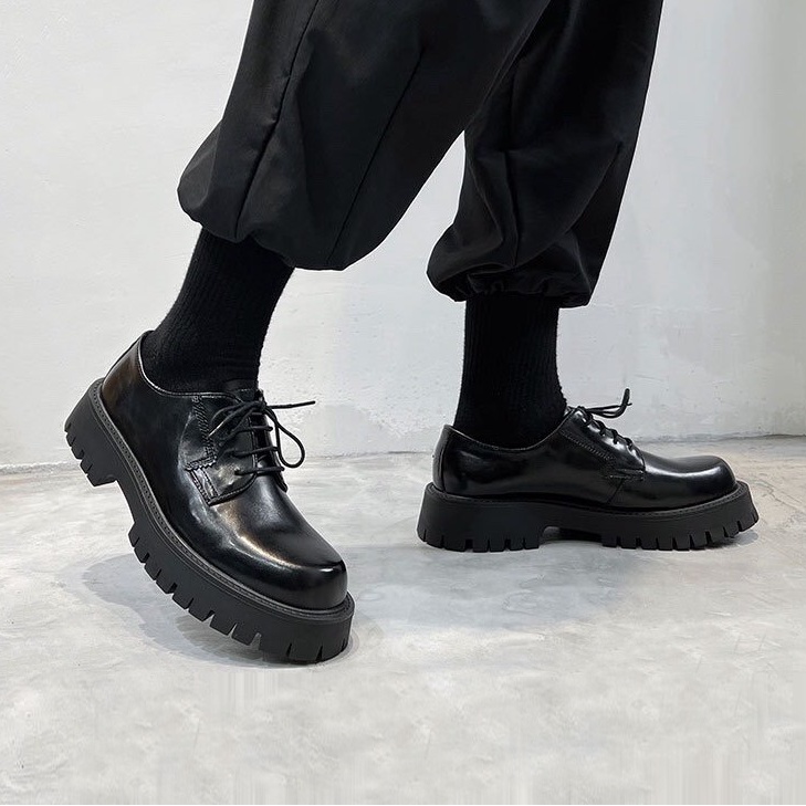 Giày Chunky Derby cao cấp, Giày da nam HOMME hiện đại đế 4,5cm tăng chiều cao 2139-R