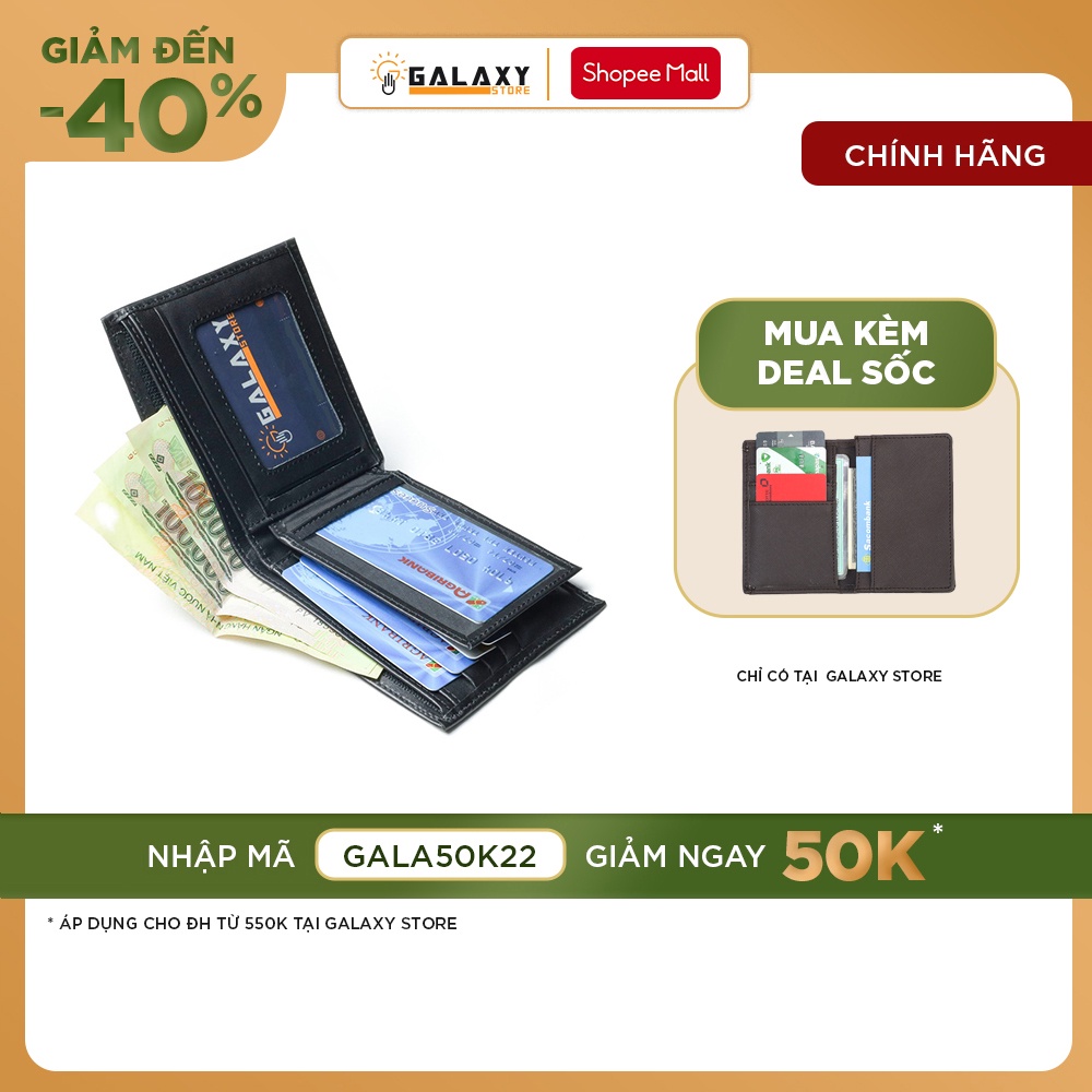 Ví Nam Da Bò Cao Cấp Galaxy Store GVN13 Hàng Chính Hãng