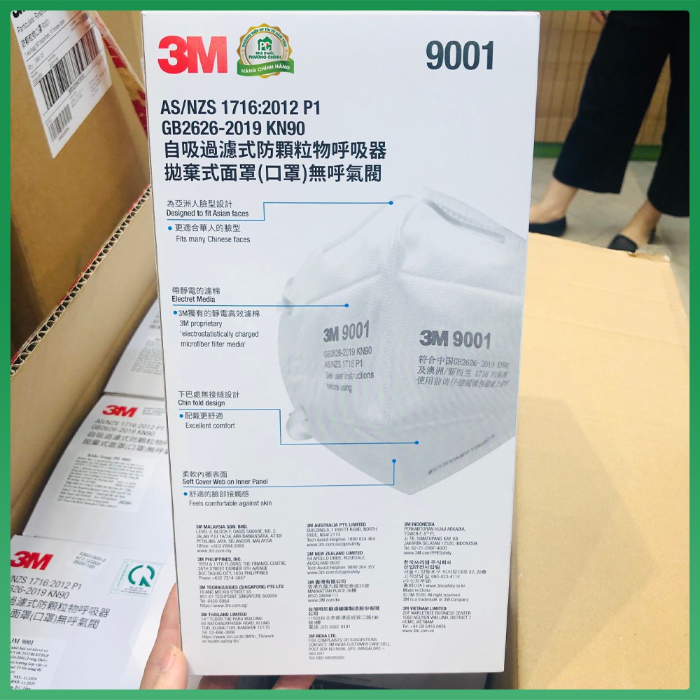 Khẩu Trang 3M 9001 Lọc Bụi, Kháng Khuẩn, Bảo Vệ Hô Hấp | BigBuy360 - bigbuy360.vn