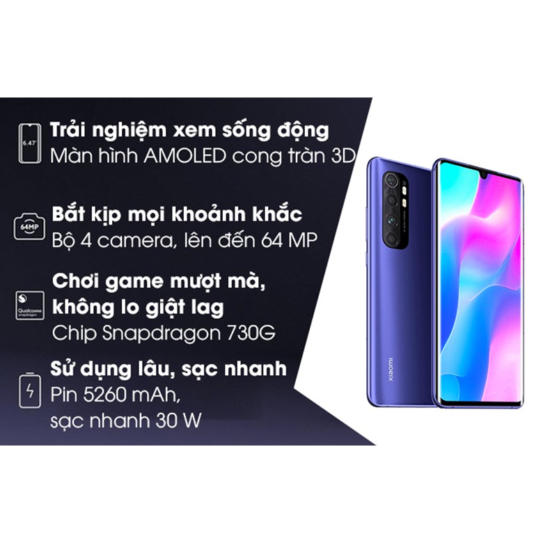 [Nhập ELMI816 giảm 100k] Điện thoại Xiaomi Xiaomi Mi Note 10 Lite - Hàng Chính Hãng - Bảo Hành 18 Tháng | WebRaoVat - webraovat.net.vn