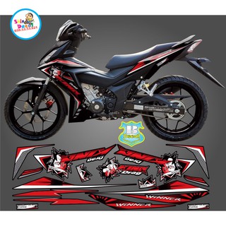 [SHIN DECAL] Tem xe winner king drag đỏ đen