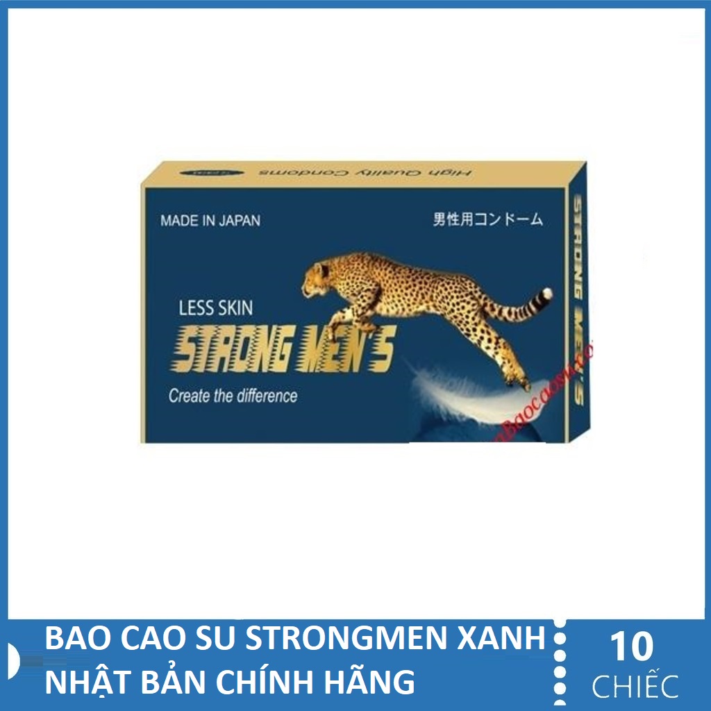 Bao cao su Nhật Bản siêu mỏng kéo dài thời gian Strongmen - bcs hộp 12 chiếc