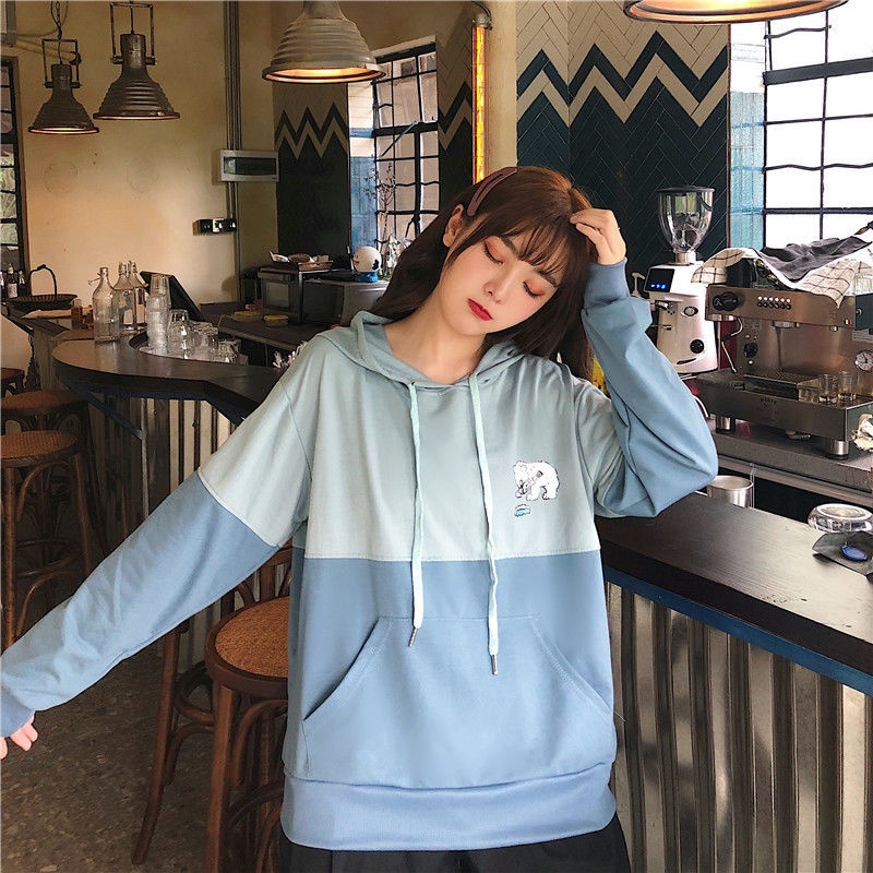 Áo Hoodie Tay Dài Form Rộng Kiểu Dáng Hợp Thời Trang Dễ Phối Đồ