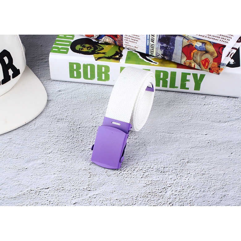 Thắt lưng vải bố khóa kim loại thời trang Hàn Quốc 28500ylon