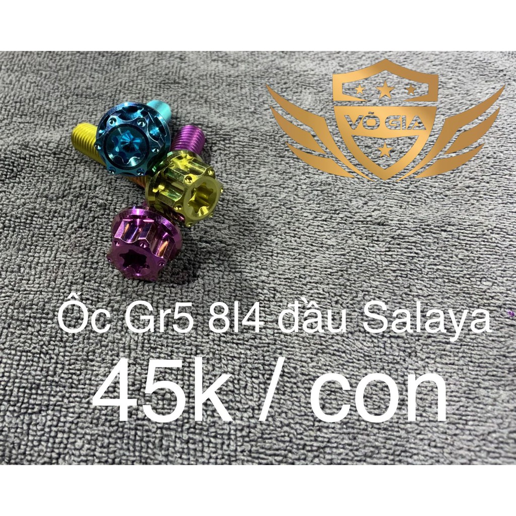 ỐC TITAN Gr5 8li40 đầu salaya bắt chảng 3 Satria Sonic, treo pô xe, bắt tăng sên, ti phuộc, bắt láp xe tay ga