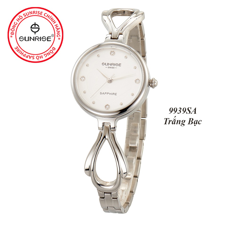 Đồng hồ nữ lắc tay Sunrise 9939SA siêu mỏng kính Sapphire chống xước chống nước tốt - Full | BigBuy360 - bigbuy360.vn