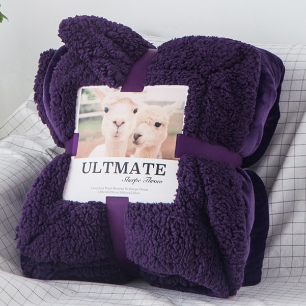 FREESHIP Chăn Lông Cừu ULTIMATE Xuất Hàn Kích Thước 2x2,3m Chất Liệu 100% Polyester Mềm Mại Cao Cấp 2 Lớp Siêu Ấm