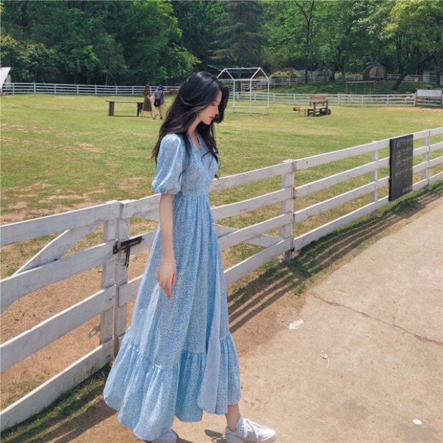 Đầm maxi xanh đuôi cá// | BigBuy360 - bigbuy360.vn