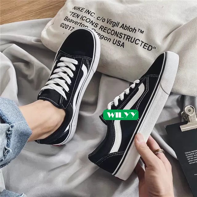 Giày_Vans Old Skool, giày sneaker đế thấp buộc dây chuẩn form đủ size nam nữ,Full Box