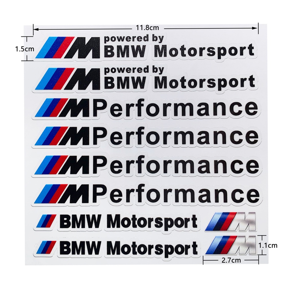 Decal dán trang trí xe hơi hình Logo BMW 3D