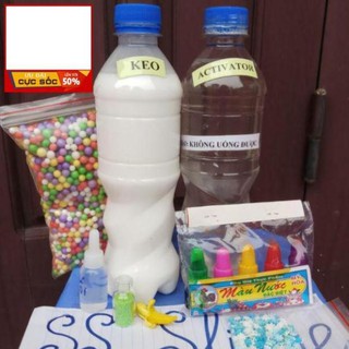 Bộ kit làm slime xốp/Floam slime/ Crunchy slime 350ml