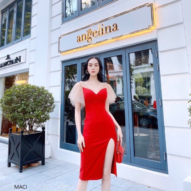 (SALE LỖ) Đầm body thiết kế tay lưới đính hạt Maci dress- đầm body dự tiệc sang chảnh hàng thiết kế | BigBuy360 - bigbuy360.vn