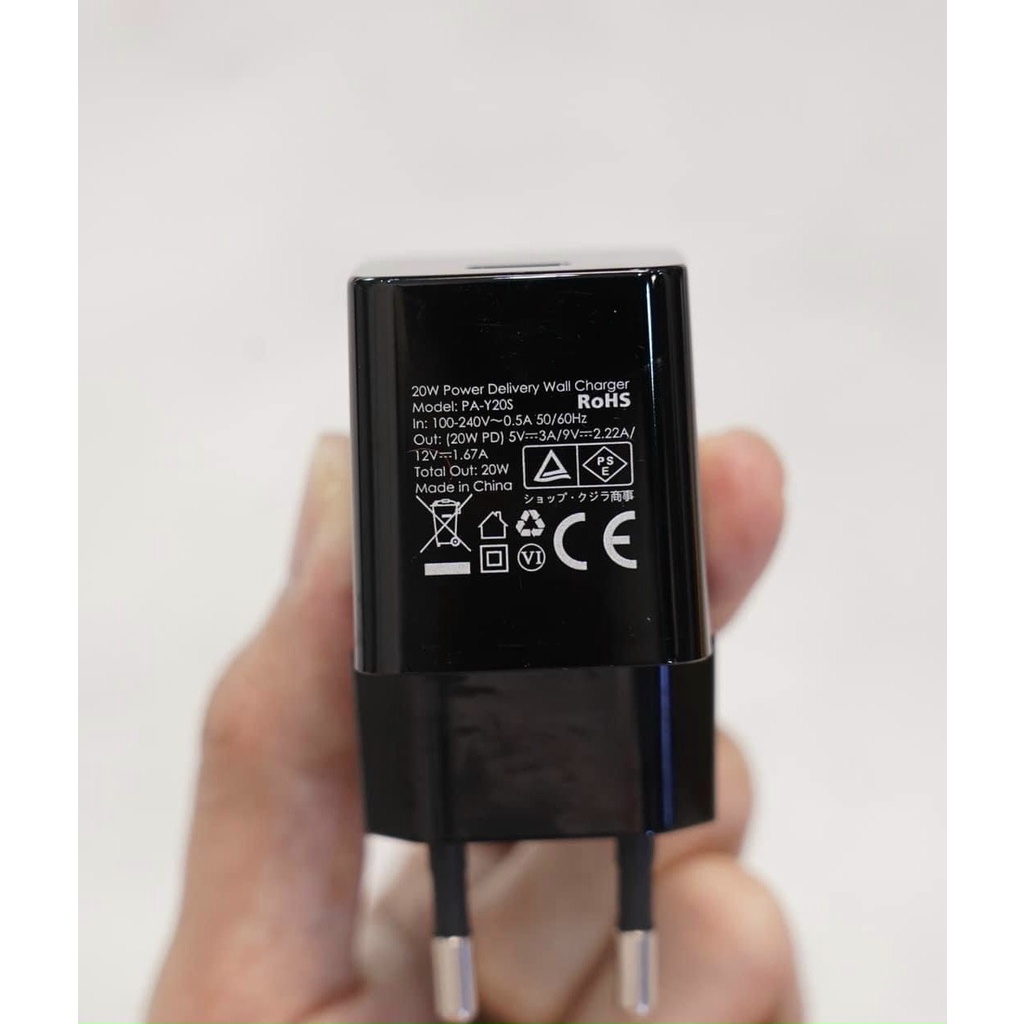 Cốc Sạc AUKEY PD 20W , Sạc nhanh  Giành Cho IPhone 11 Trở Lên