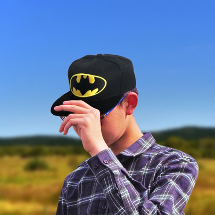 Mũ Lưỡi Trai Cotton Thêu Logo Bat man Thời Trang Cho Bé