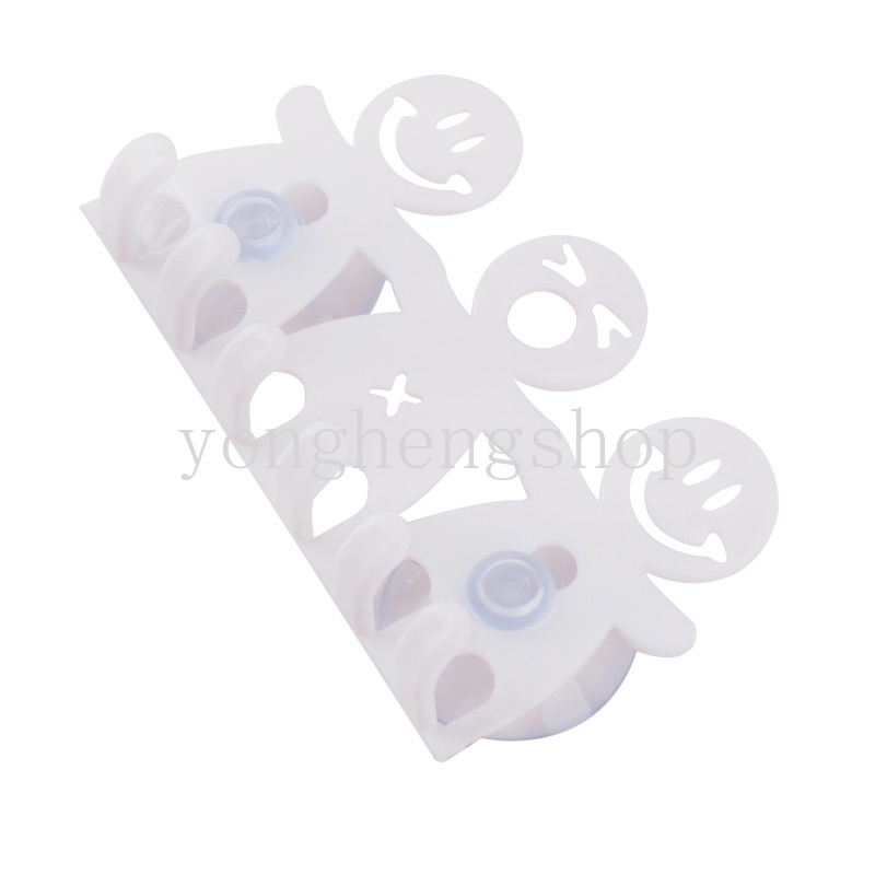 Giá Đỡ Bàn Chải Đánh Răng Gắn Tường 5 Vị Trí Hình Mặt Cười Dễ Thương