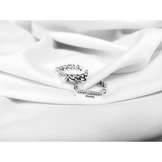 Nhẫn mạ bạc 925 mắt xích + chữ