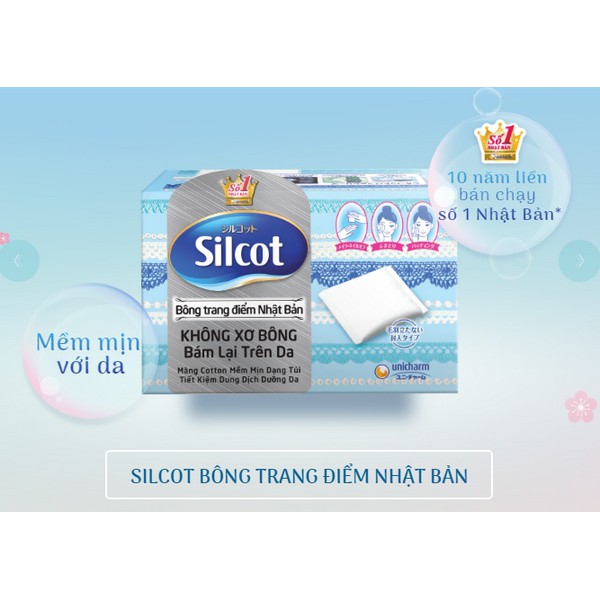 Bông tẩy trang Silcot Premium 66 miếng/hộp và 82 miếng/hộp Silcot miếng đôi 40 miếng/hộp [Chính hãng] [Giá Rẻ vô địch]