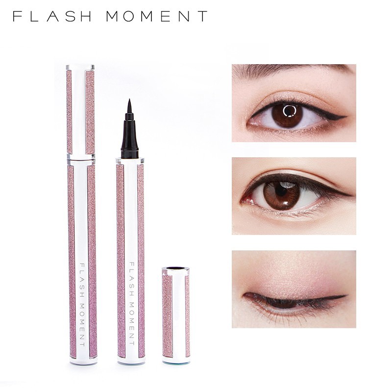 Bút kẻ mắt nước Flash Moment 40g thiết kế vỏ phối kim tuyến lấp lánh