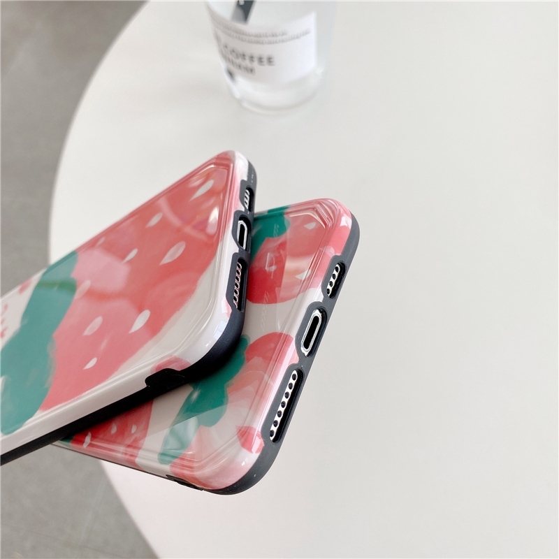 Ốp lưng iphone imd Dâu màu nước 5/5s/6/6plus/6s/6splus/7/7plus/8/8plus/x/xr/xs/11/12/pro/max/plus/promax - Awifi R4-3 | BigBuy360 - bigbuy360.vn