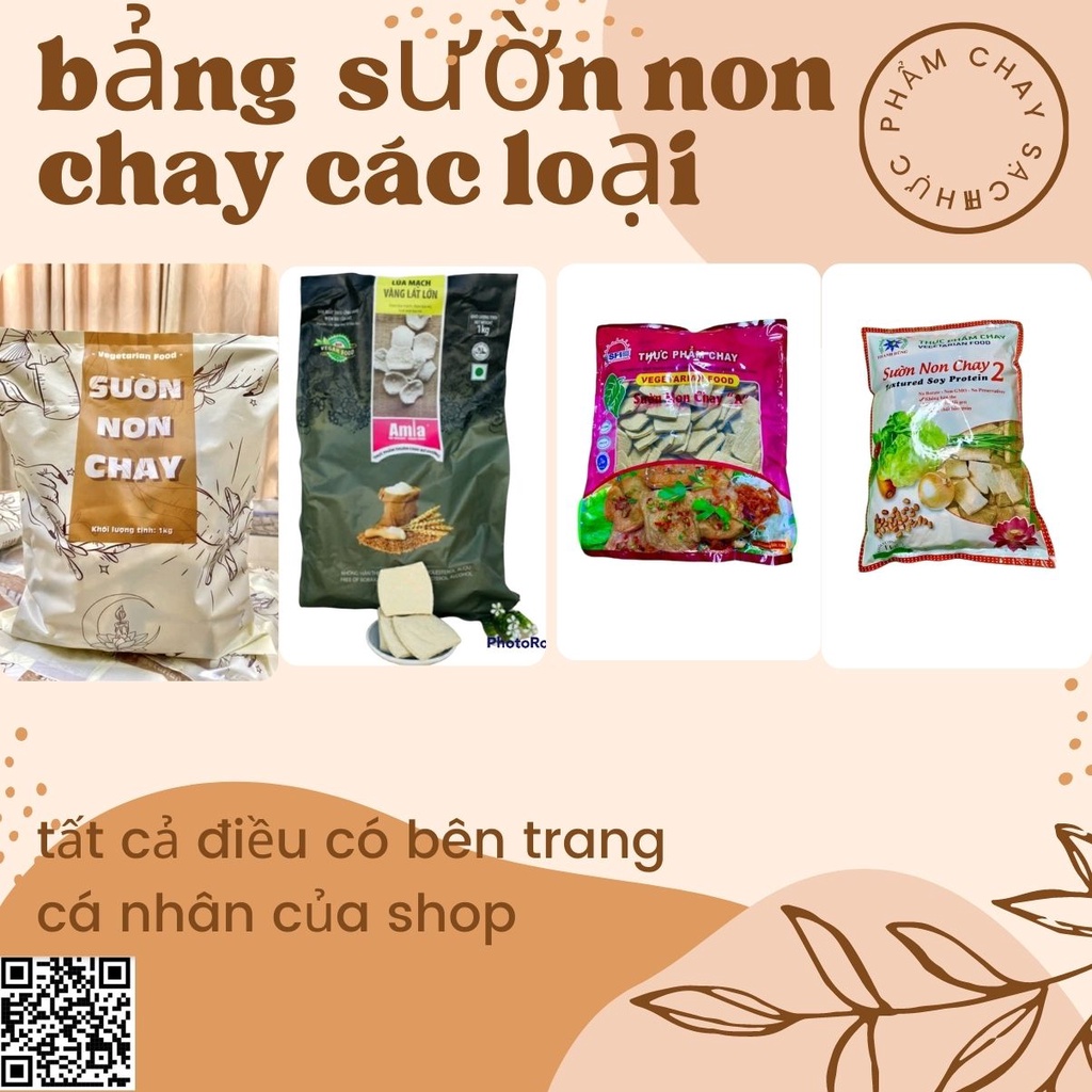 Sườn non chay SFI, sườn non chay lúa mạch sản phẩm thuần chay trọng lượng 1kg