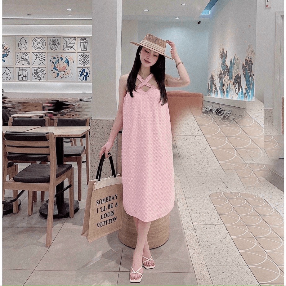 (HCM) Đầm maxi đũi xốp phồng xinh xắn tiểu thư sang chảnh , dành cho các chị em thời trang siêu xinh KOKO MI FASHION