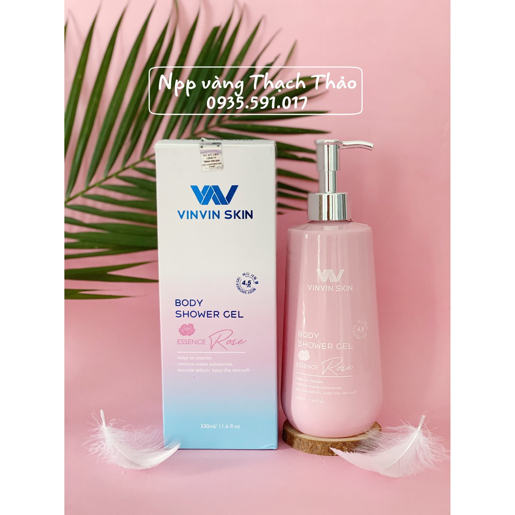 [CHÍNH HÃNG] Sữa trắm trắng hoa hồng (VINVIN SKIN BODY SHOWER GEL) | BigBuy360 - bigbuy360.vn