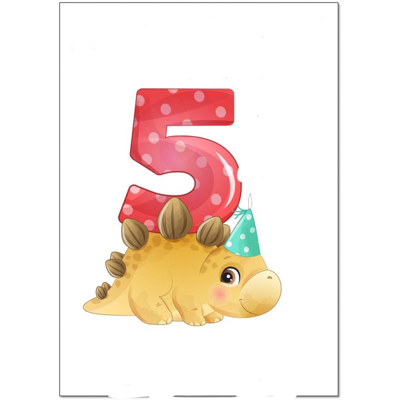 Trang Trí Bánh Sinh Nhật, Bánh Kem  - 10 thẻ giấy số con vật mới nhất trang trí bánh ( 1 túi 10 thẻ )