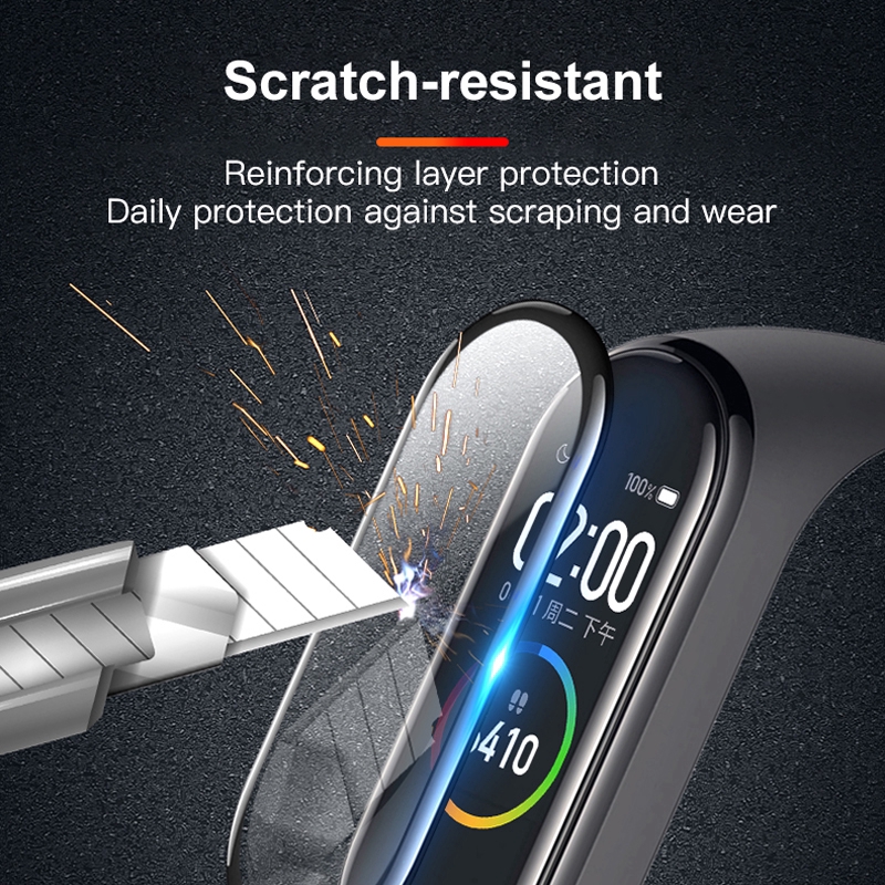 Set 2 phim kính cường lực chống trầy toàn màn hình cho Xiaomi Band 4