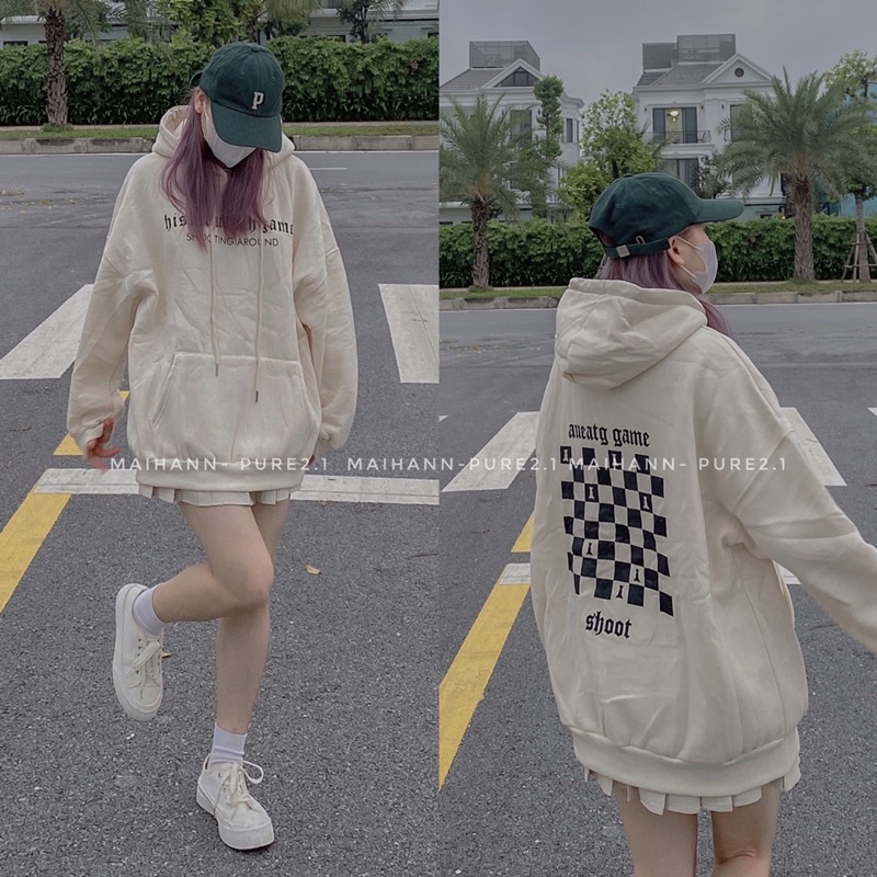 Áo hoodie chữ bàn cờ quảng châu lọai 1 | BigBuy360 - bigbuy360.vn