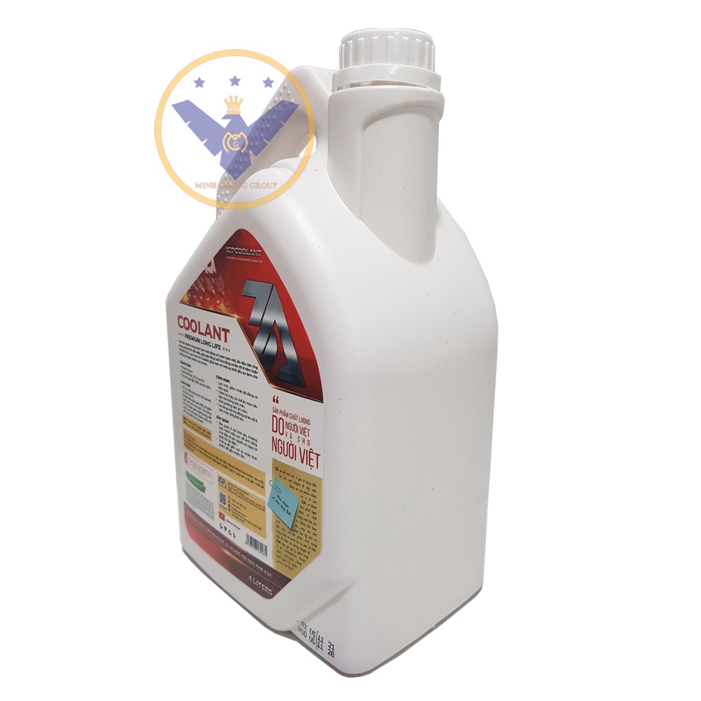 COMBO nước làm mát xe ô tô màu đỏ 3A Premium Longlife Coolant 4L + súc két nước Bluechem