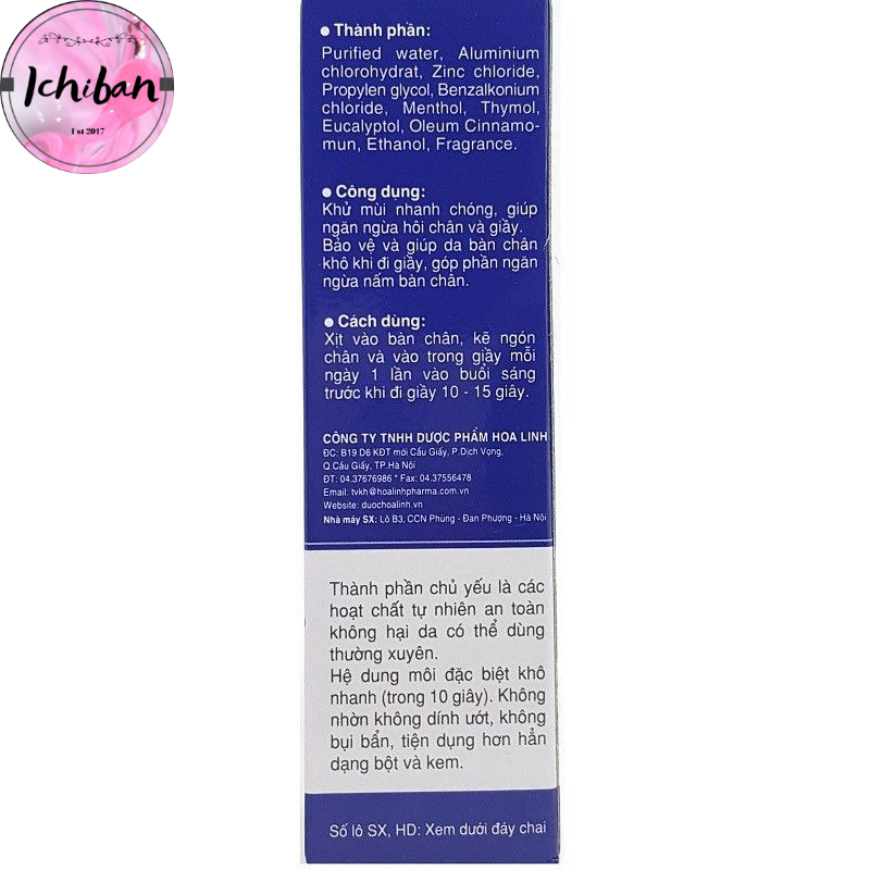 Xịt khử mùi hôi chân và giày Zuchi Family.