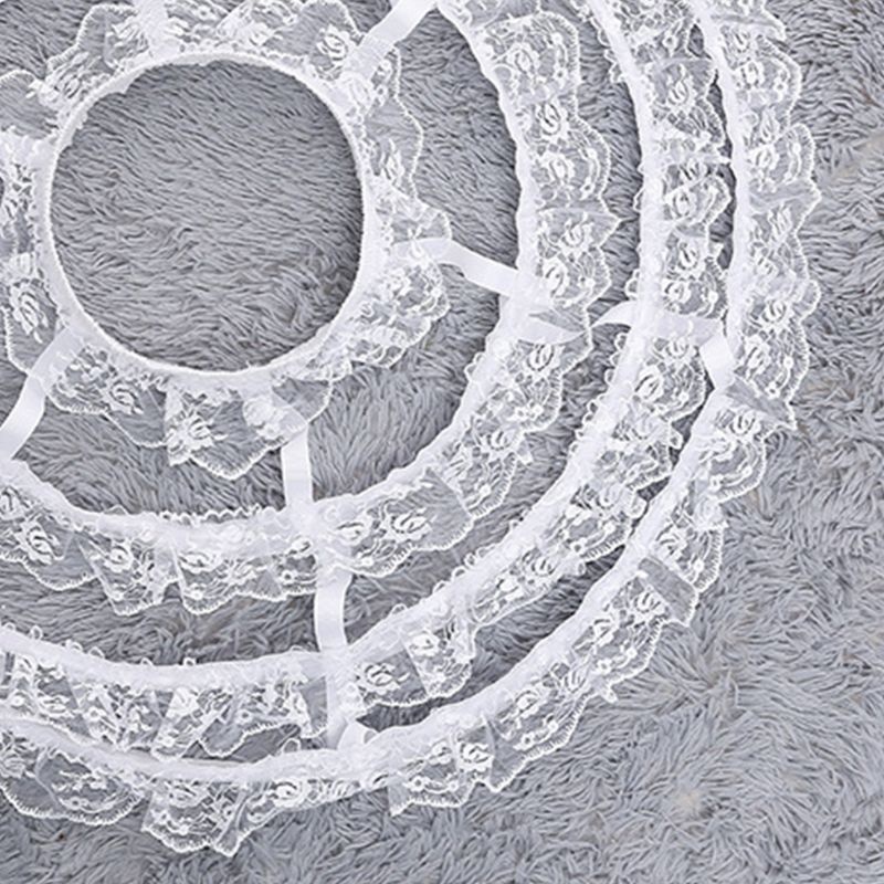 Lồng Nuôi Thú Cưng 3 Vòng Bằng Thép Phối Ren Và Diềm Xếp Nếp Phong Cách Lolita