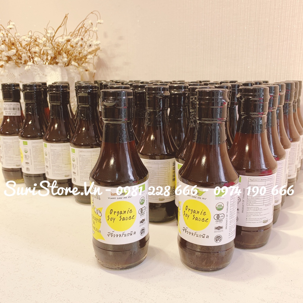 Nước Tương Đậu Nành Hữu Cơ Organic Soy Sauce - Chai 200ml Lumlum