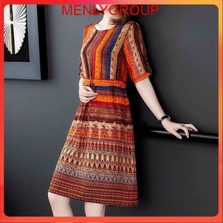 [HÌNH THẬT] ĐẦM XÒE HỌA TIẾT THỔ CẨM GIÁ RẺ SIÊU ĐẸP