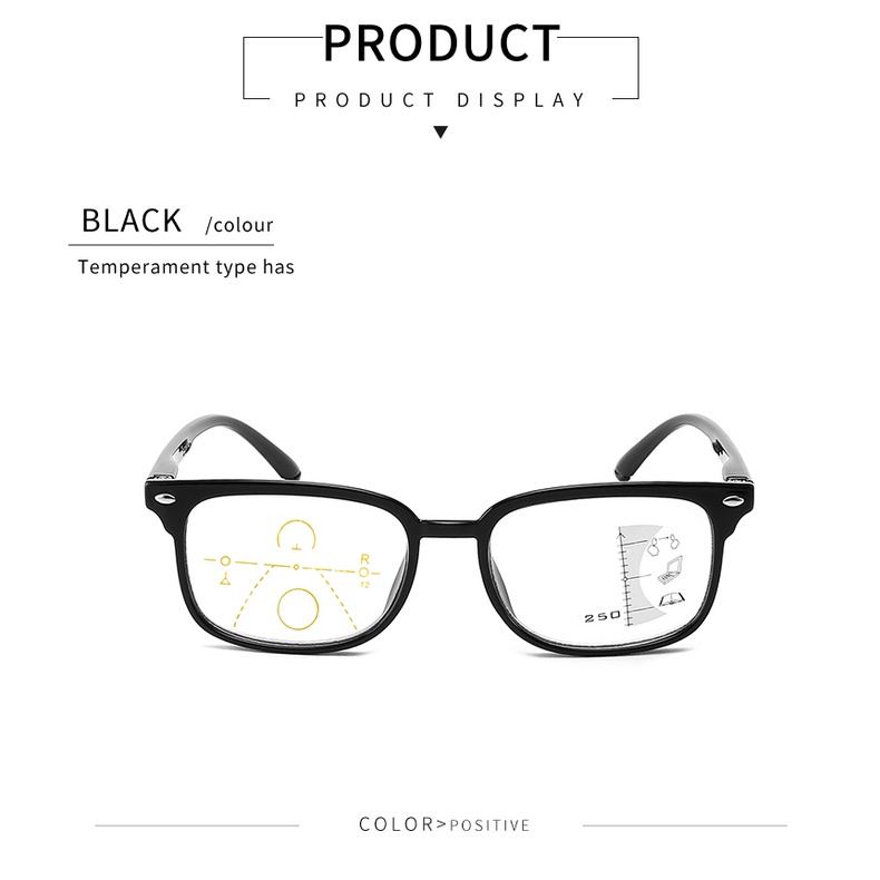 Kính đọc sách chống ánh sáng xanh đa tiêu điểm tiến bộ dành cho nam Kính đọc sách chống mệt mỏi thoải mái