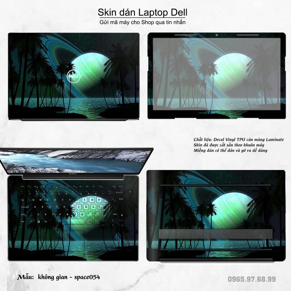 Skin dán Laptop Dell in hình không gian nhiều mẫu 9 (inbox mã máy cho Shop)